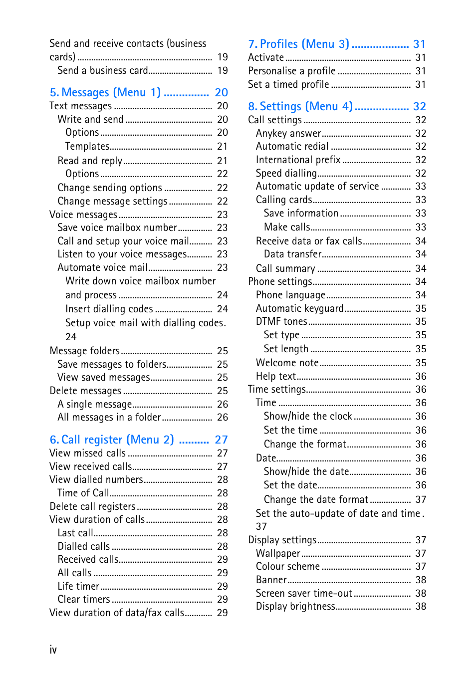 Nokia 6012 User Manual | Page 4 / 80