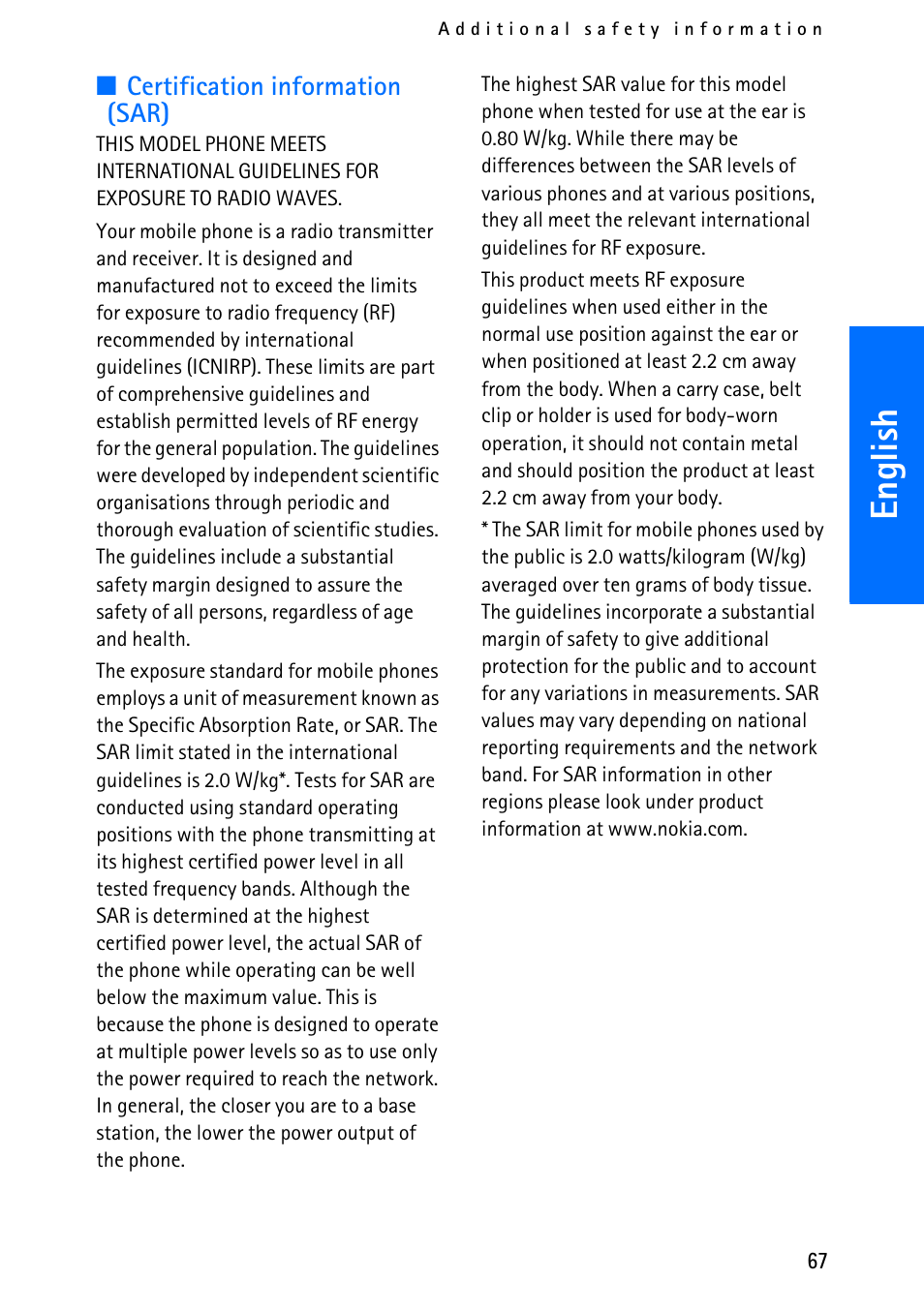 English | Nokia 6012 User Manual | Page 77 / 80