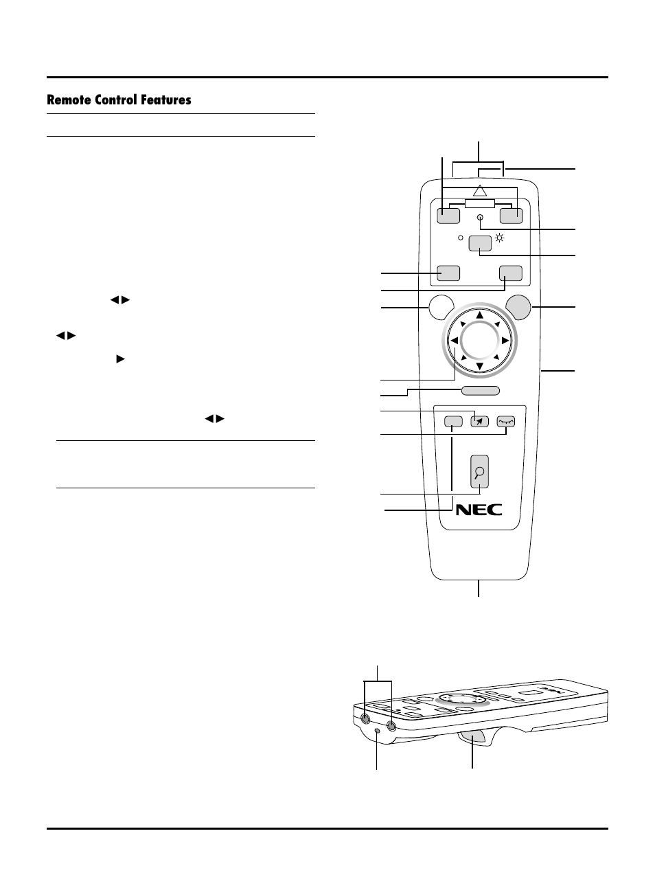 Remote control features | Nokia MT840E User Manual | Page 10 / 42