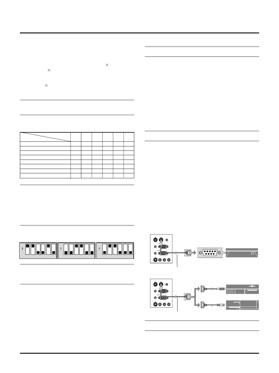 E–16, Settings for monitor mode, Examples of dip switch setting | Connecting your dvd player, Connecting your vcr or laser disc player, Connecting your computer to the mouse output port | Nokia MT840E User Manual | Page 16 / 42