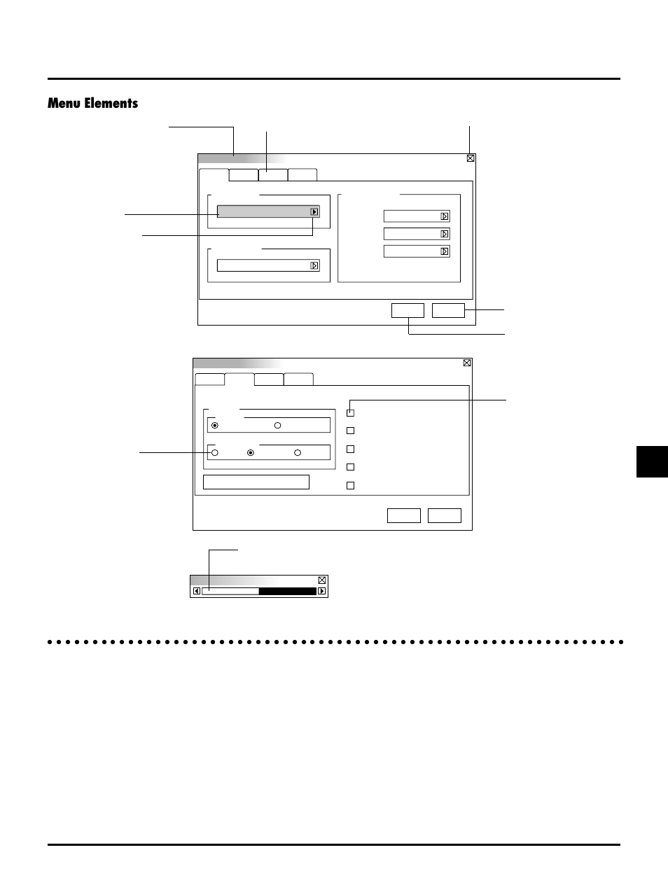 Menu elements | Nokia MT840E User Manual | Page 19 / 42