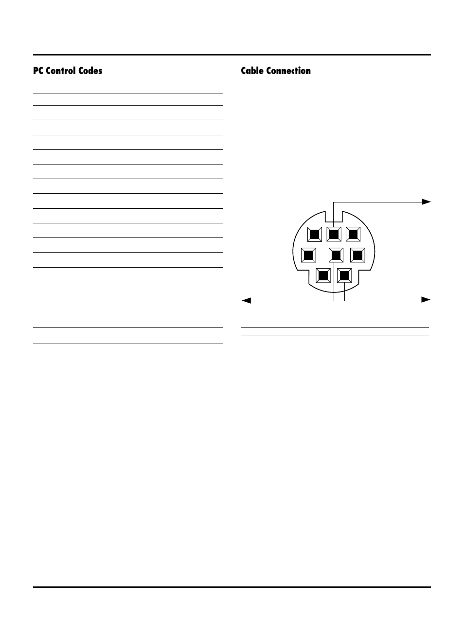 Cable connection, Pc control codes | Nokia MT840E User Manual | Page 42 / 42