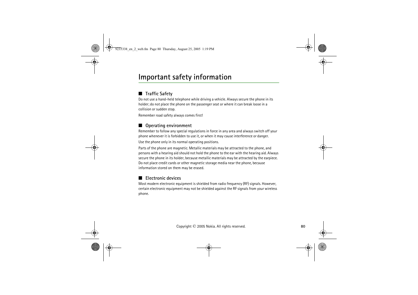 Important safety information | Nokia 3105 User Manual | Page 80 / 92
