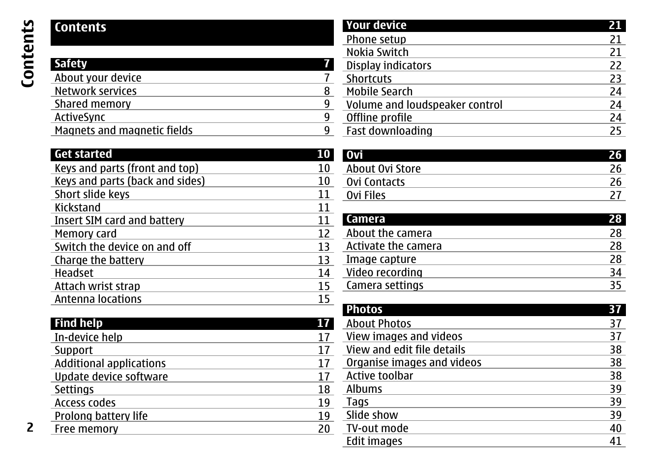 Nokia MOBILE PHONE N86 User Manual | Page 2 / 159