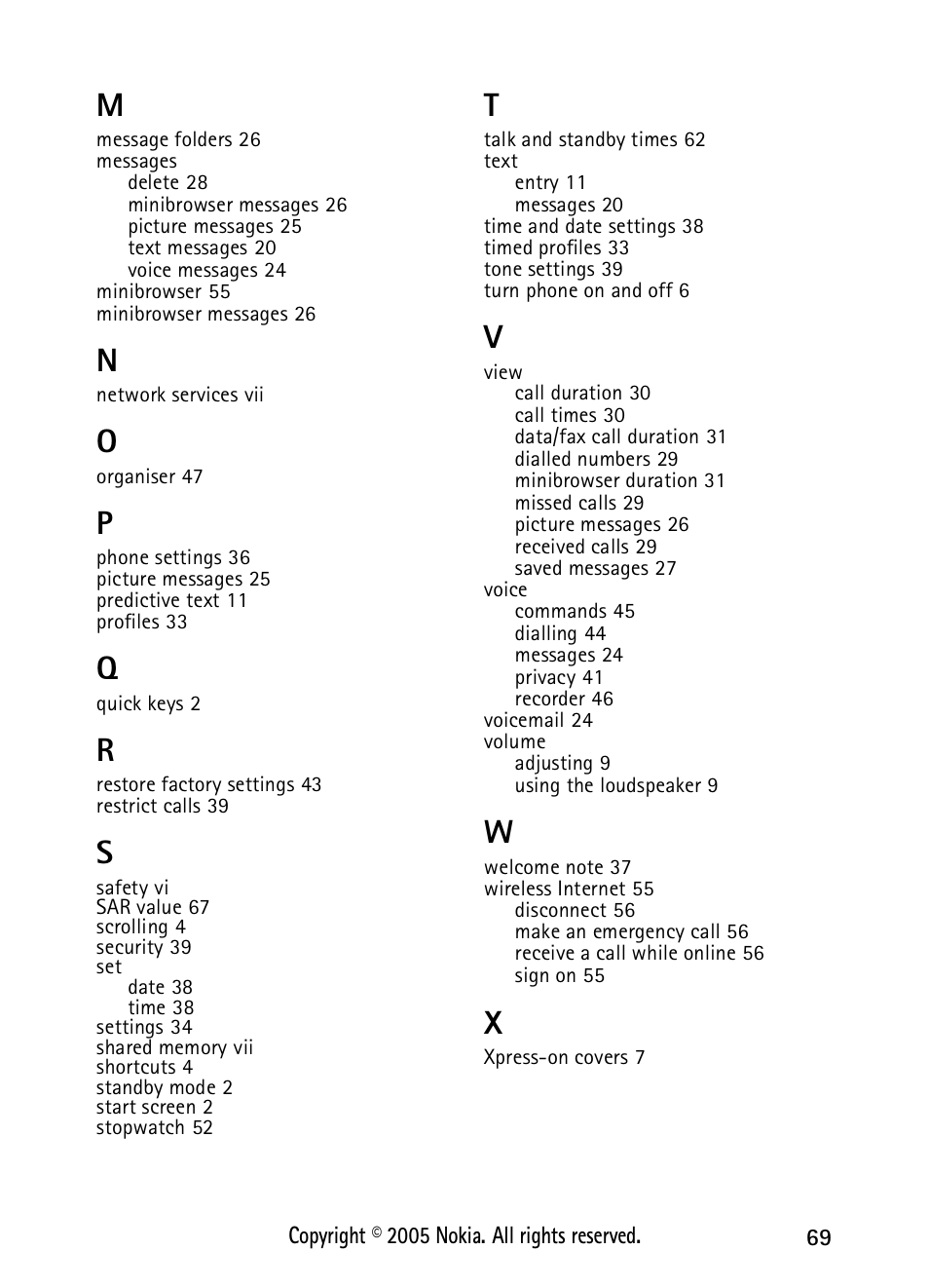 Nokia 2118 User Manual | Page 77 / 77