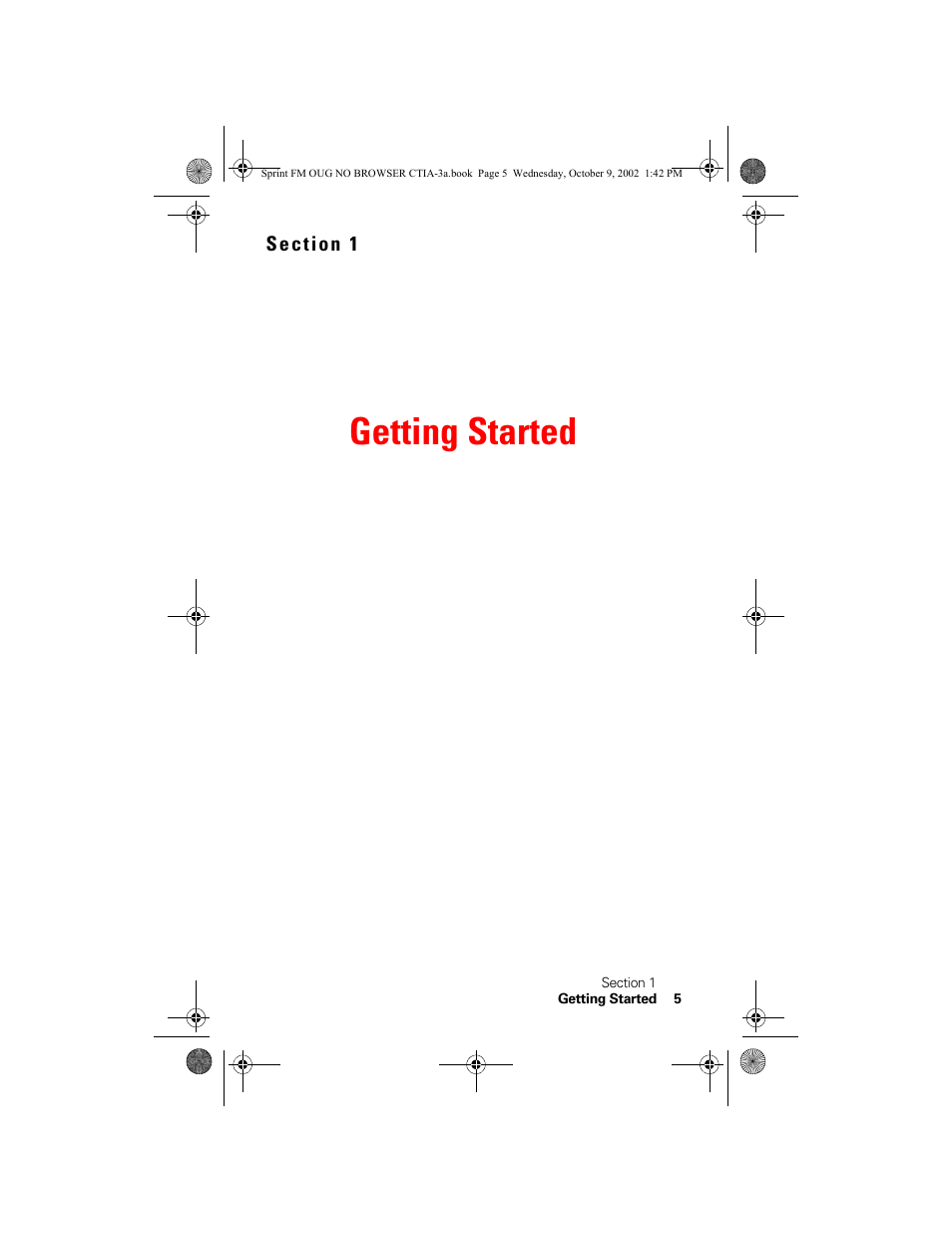 Getting started, Section 1: getting started | Nokia 3585 User Manual | Page 11 / 144