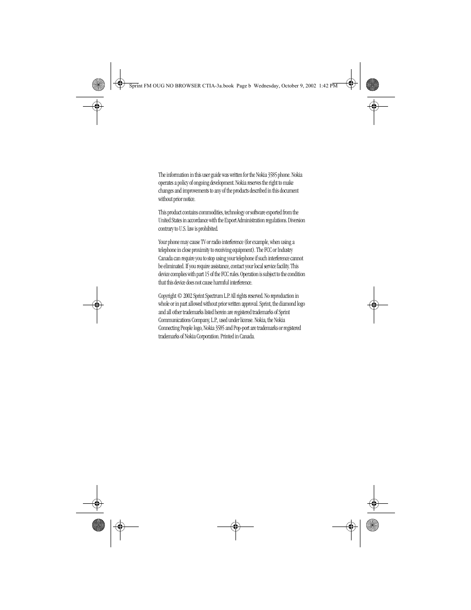 Nokia 3585 User Manual | Page 2 / 144