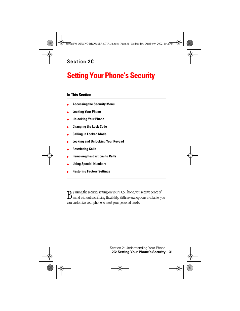 Setting your phone’s security | Nokia 3585 User Manual | Page 37 / 144