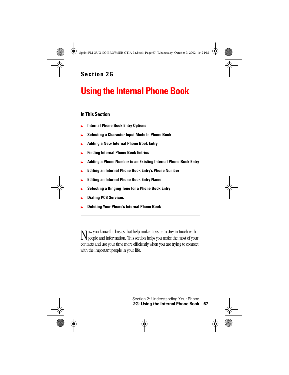 Using the internal phone book | Nokia 3585 User Manual | Page 67 / 144