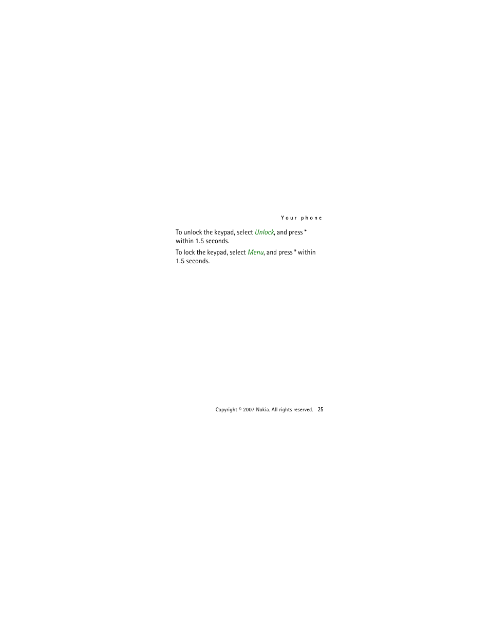 Nokia 2505 User Manual | Page 25 / 92