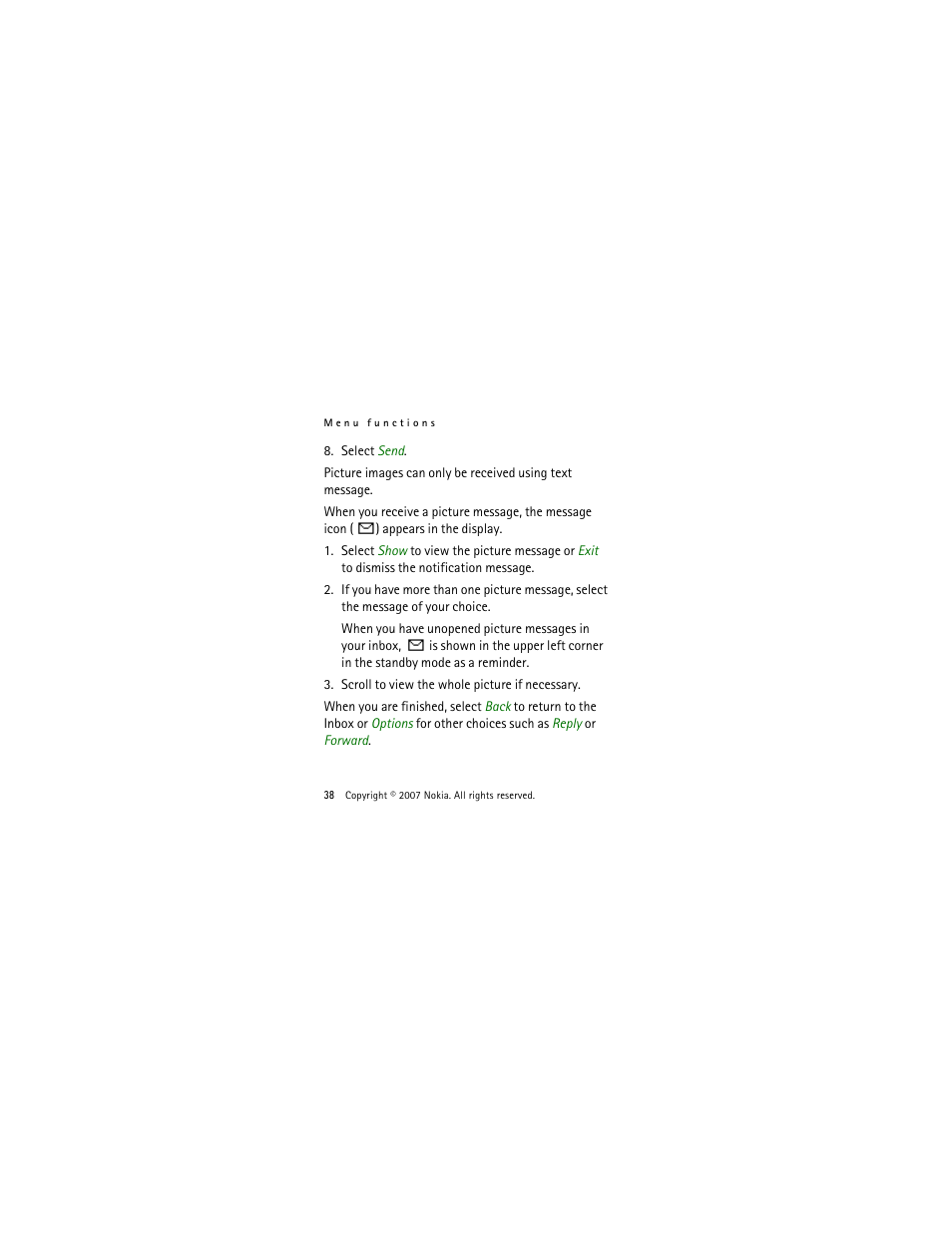 Nokia 2505 User Manual | Page 38 / 92