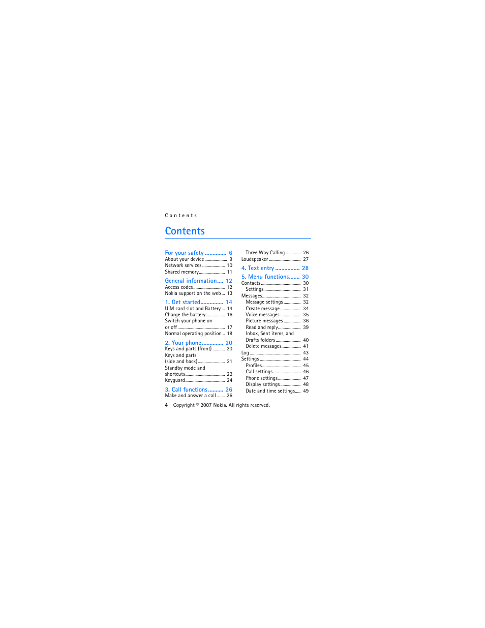 Nokia 2505 User Manual | Page 4 / 92