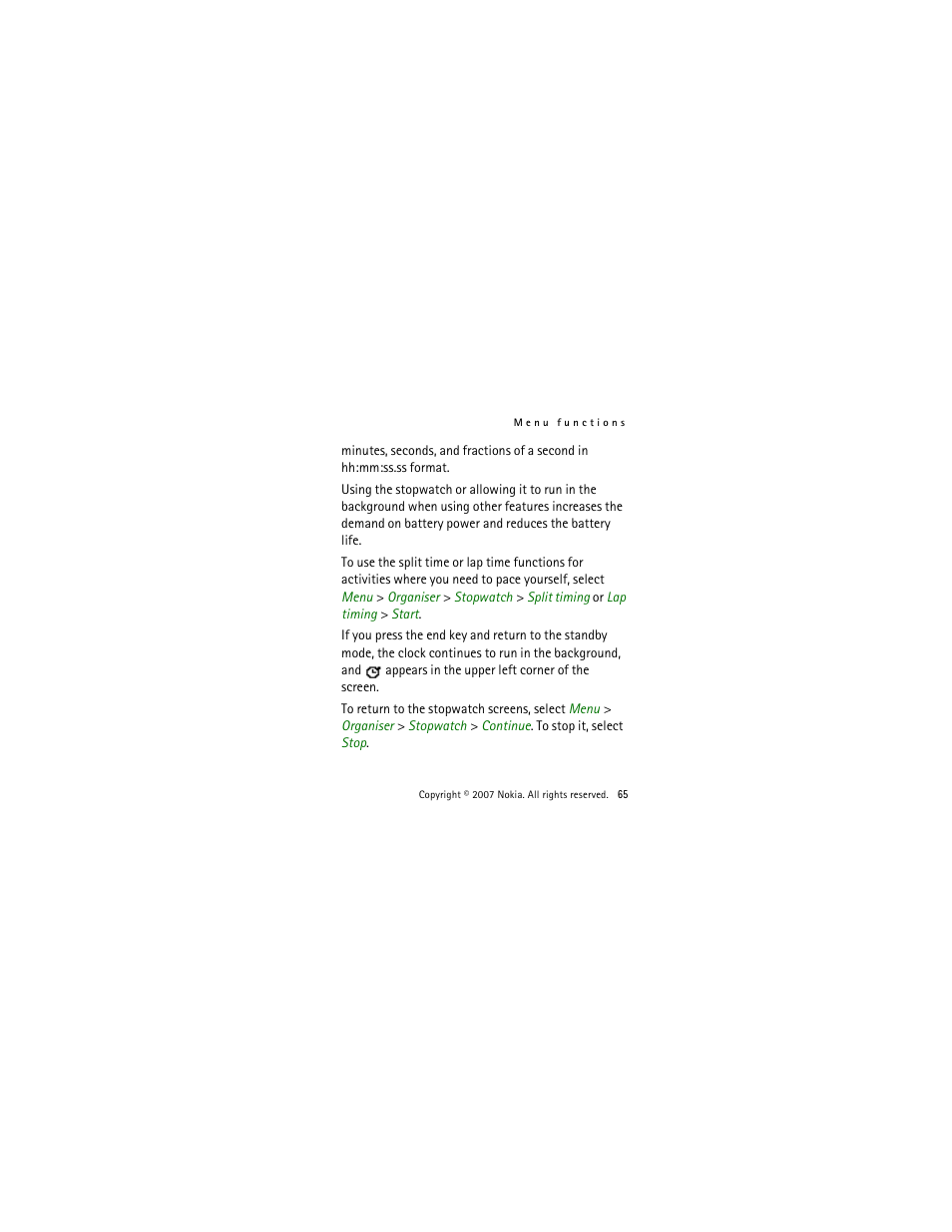 Nokia 2505 User Manual | Page 65 / 92