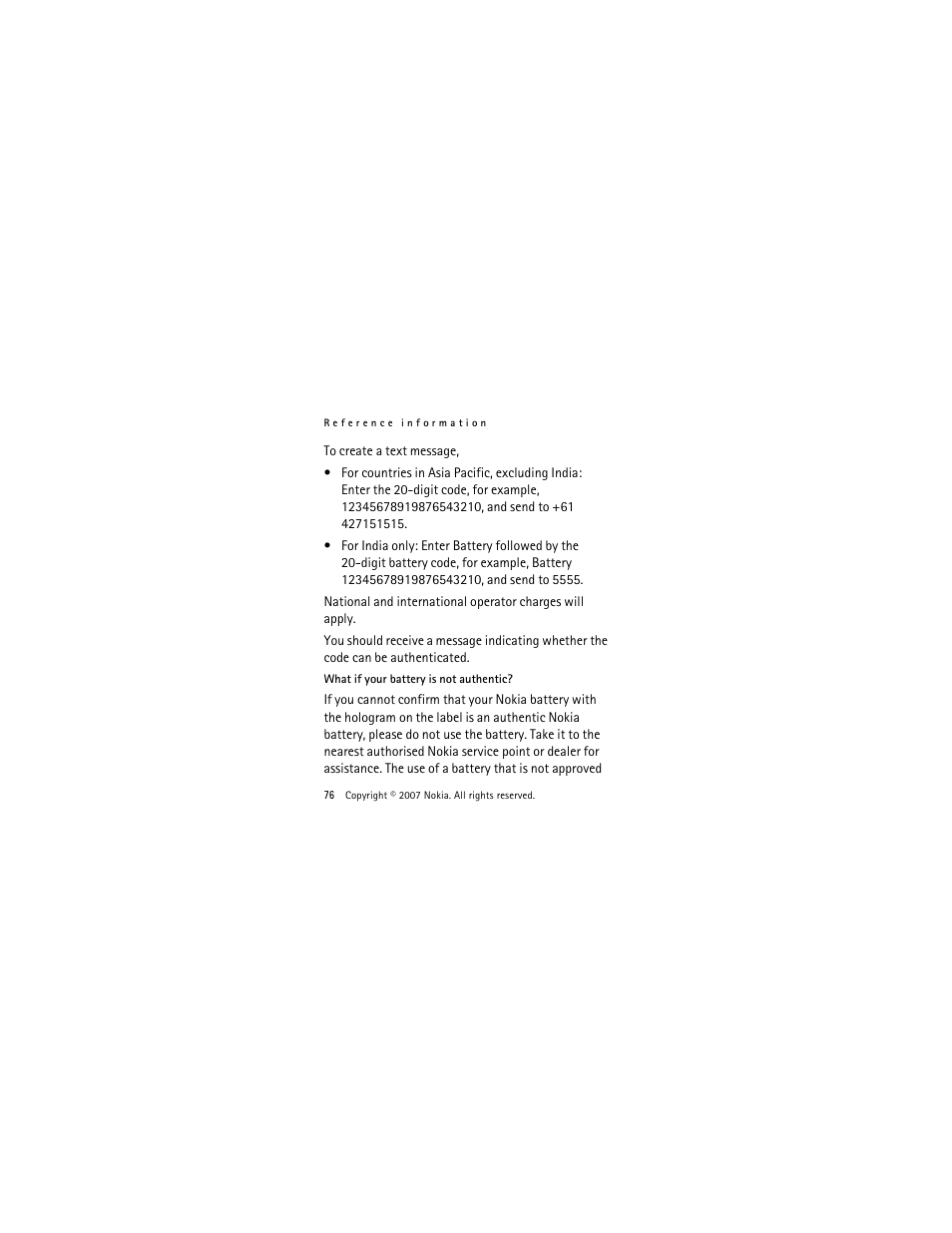 Nokia 2505 User Manual | Page 76 / 92