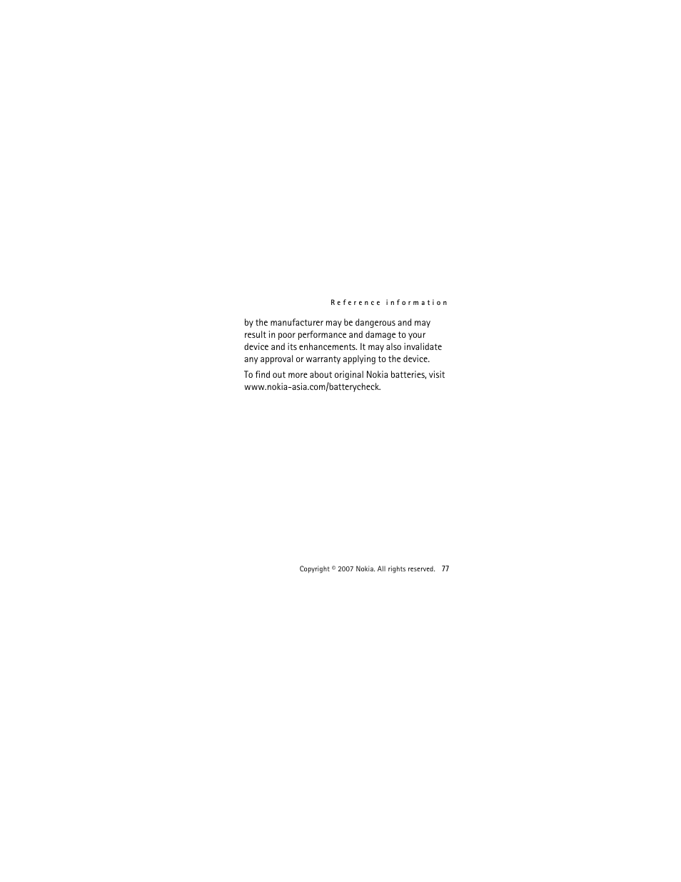 Nokia 2505 User Manual | Page 77 / 92