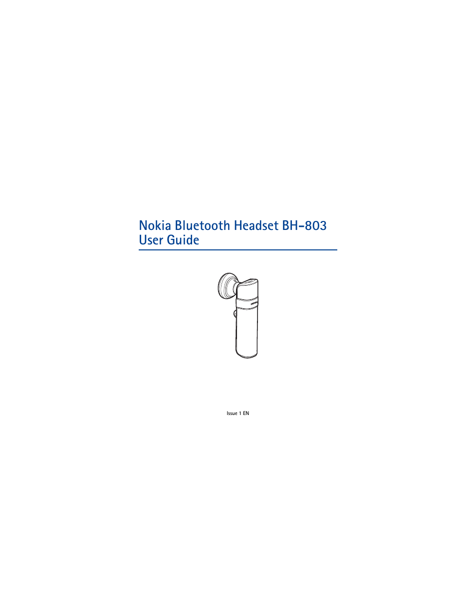 Nokia BH-803 User Manual | 17 pages