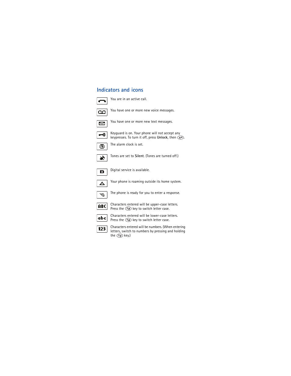 Indicators and icons | Nokia 5170 User Manual | Page 3 / 86