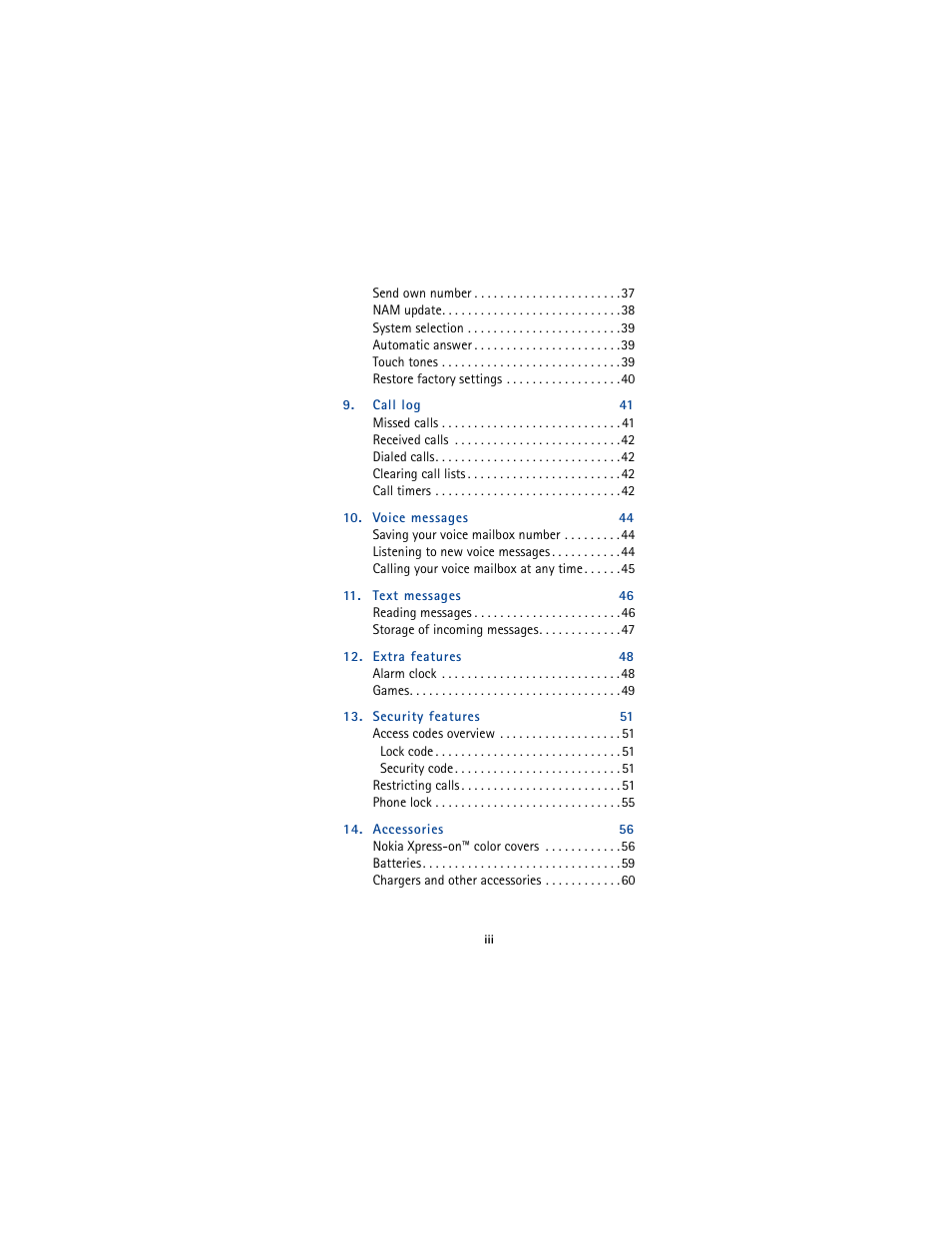 Nokia 5170 User Manual | Page 6 / 86