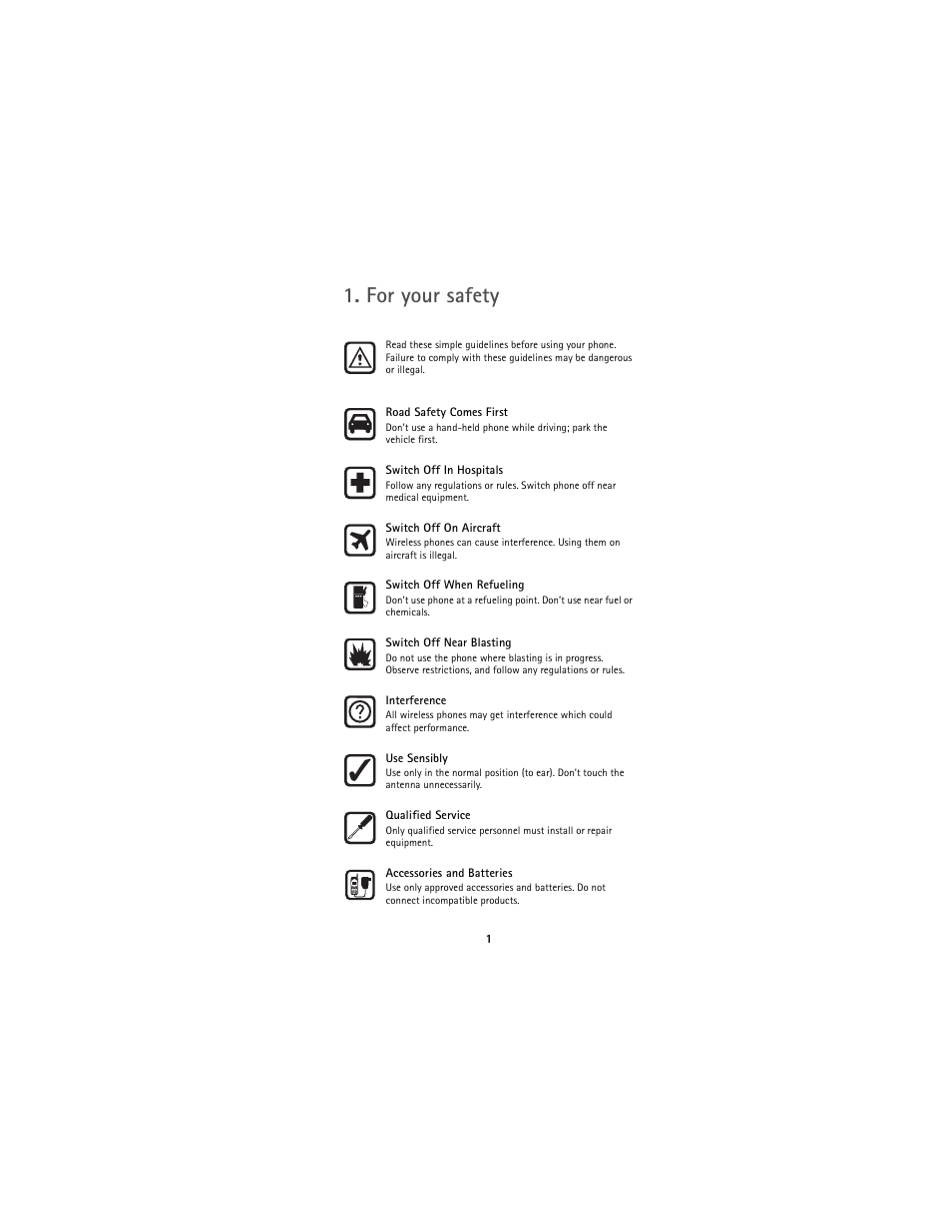 For your safety | Nokia 5170 User Manual | Page 8 / 86