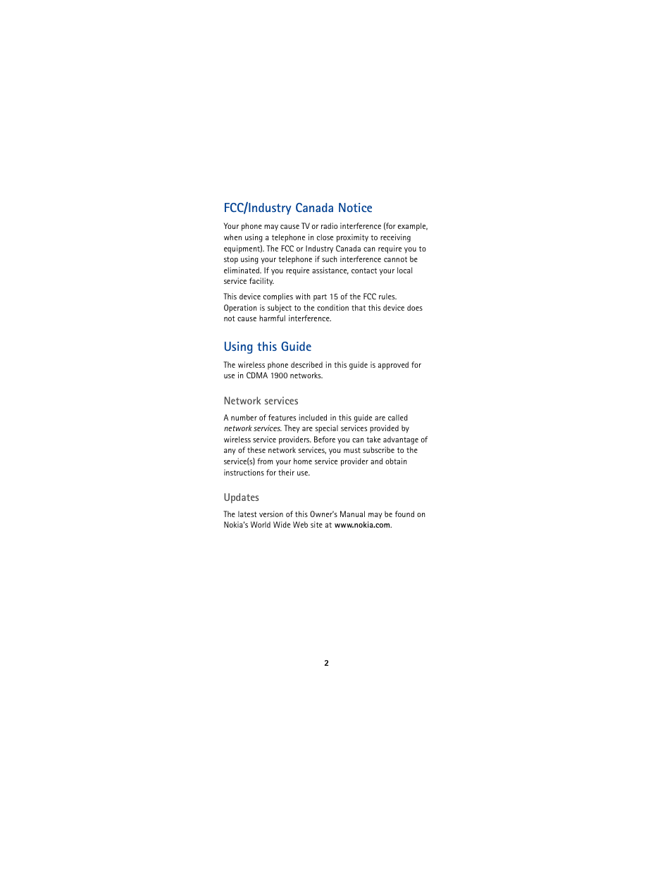 Fcc/industry canada notice, Using this guide, Fcc/industry canada notice using this guide | Nokia 5170 User Manual | Page 9 / 86