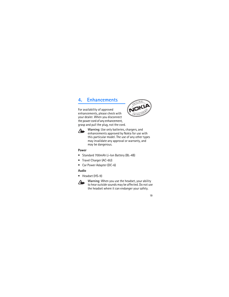 Enhancements | Nokia 1606 9207732 User Manual | Page 20 / 81