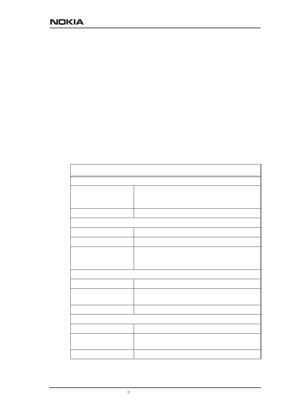 Appendix a technical specifications | Nokia M1122 User Manual | Page 100 / 107