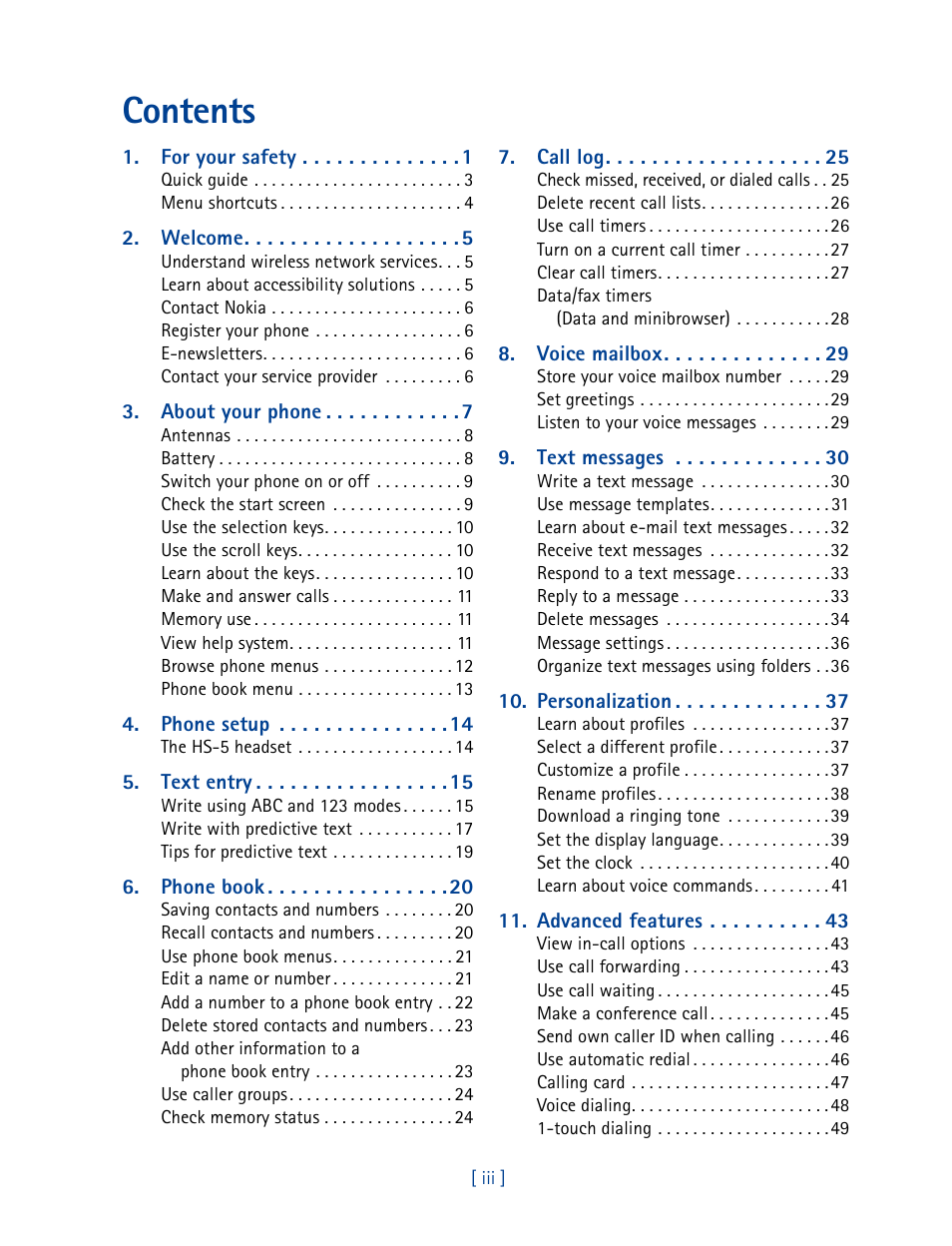 Nokia 2270 User Manual | Page 4 / 201