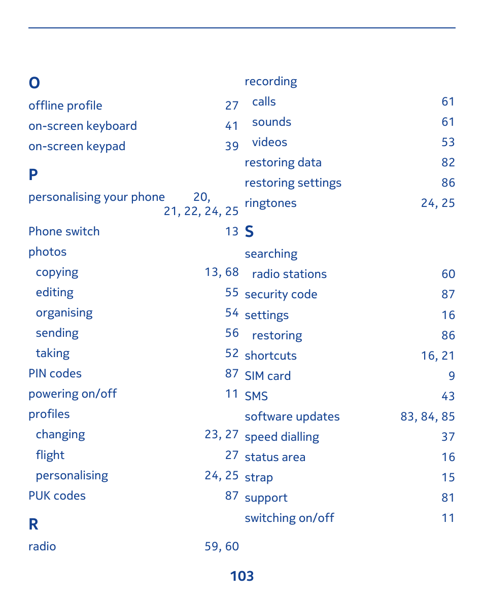 Nokia 309 User Manual | Page 103 / 104