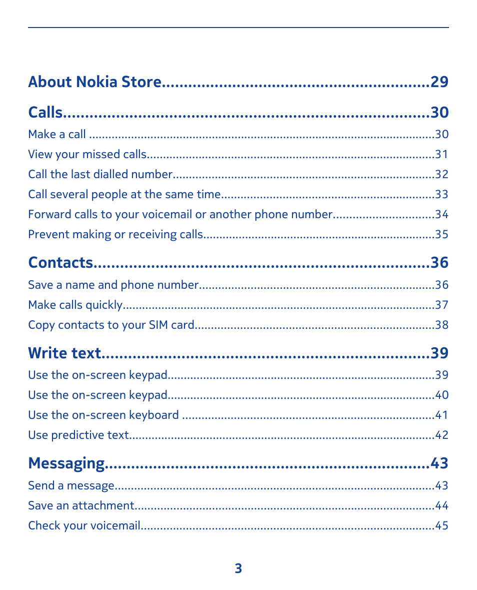 Nokia 309 User Manual | Page 3 / 104