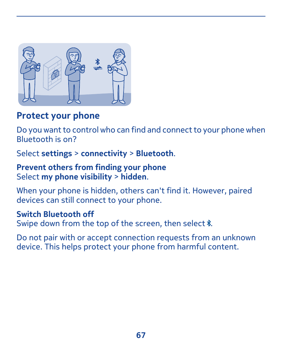 Protect your phone | Nokia 309 User Manual | Page 67 / 104