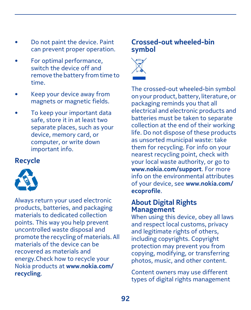 Nokia 309 User Manual | Page 92 / 104