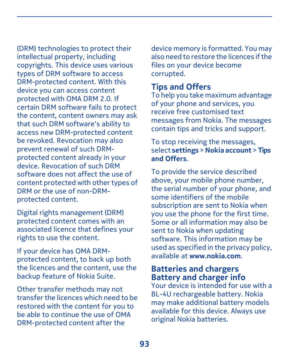 Nokia 309 User Manual | Page 93 / 104