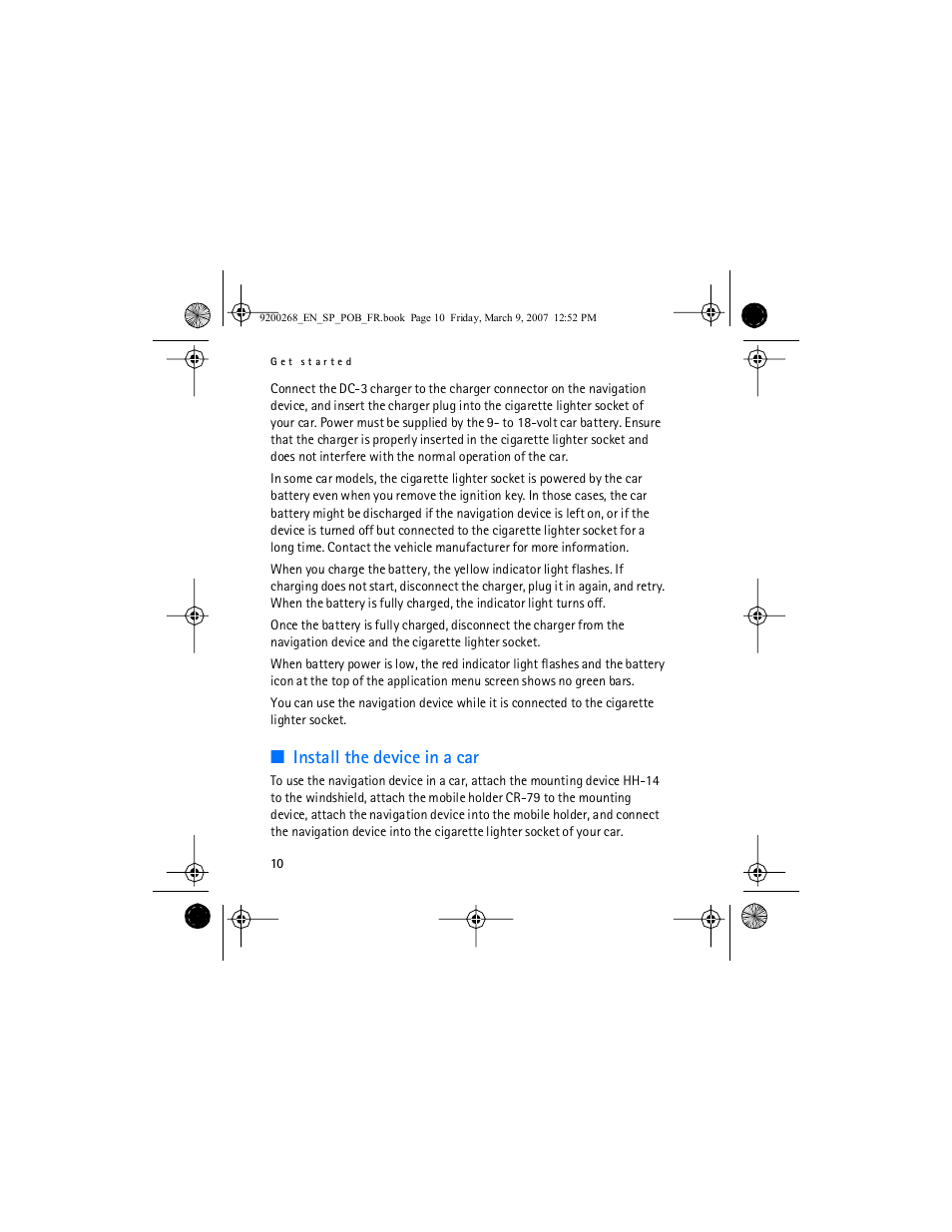 Install the device in a car | Nokia Auto Navigation 330 User Manual | Page 10 / 120