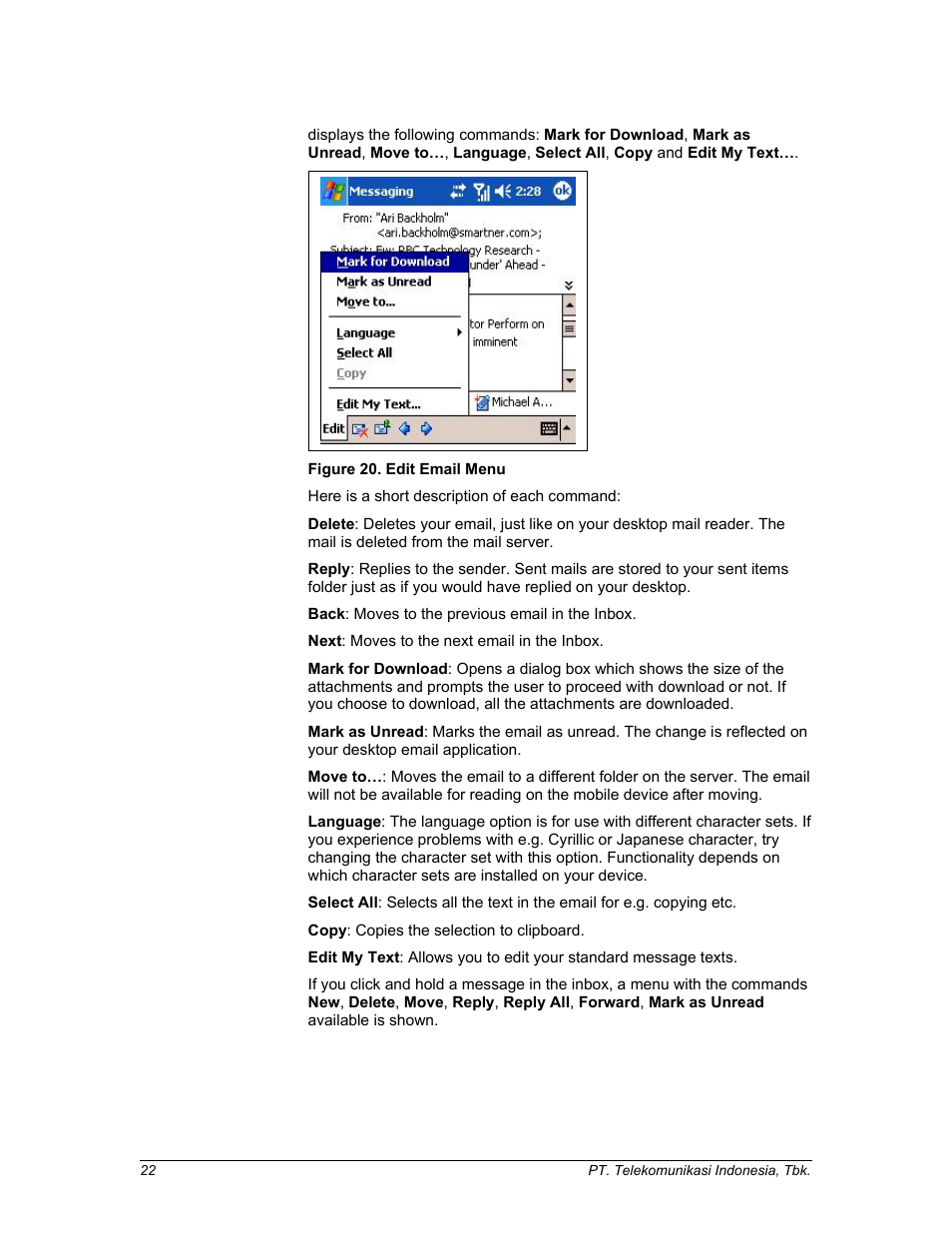 Nokia Windows Mobile Pocket PC User Manual | Page 22 / 31