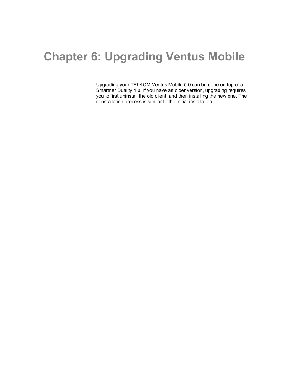 Chapter 6: upgrading ventus mobile | Nokia Windows Mobile Pocket PC User Manual | Page 27 / 31
