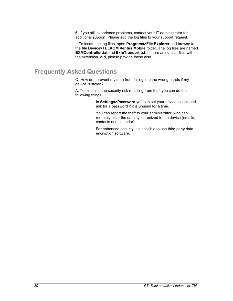 Frequently asked questions | Nokia Windows Mobile Pocket PC User Manual | Page 30 / 31
