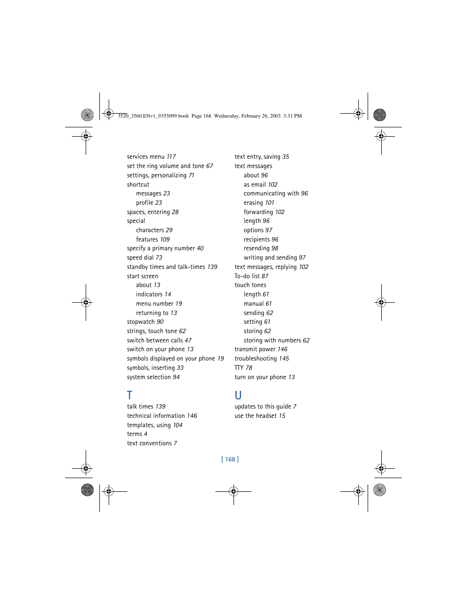 Nokia 3520 User Manual | Page 178 / 184