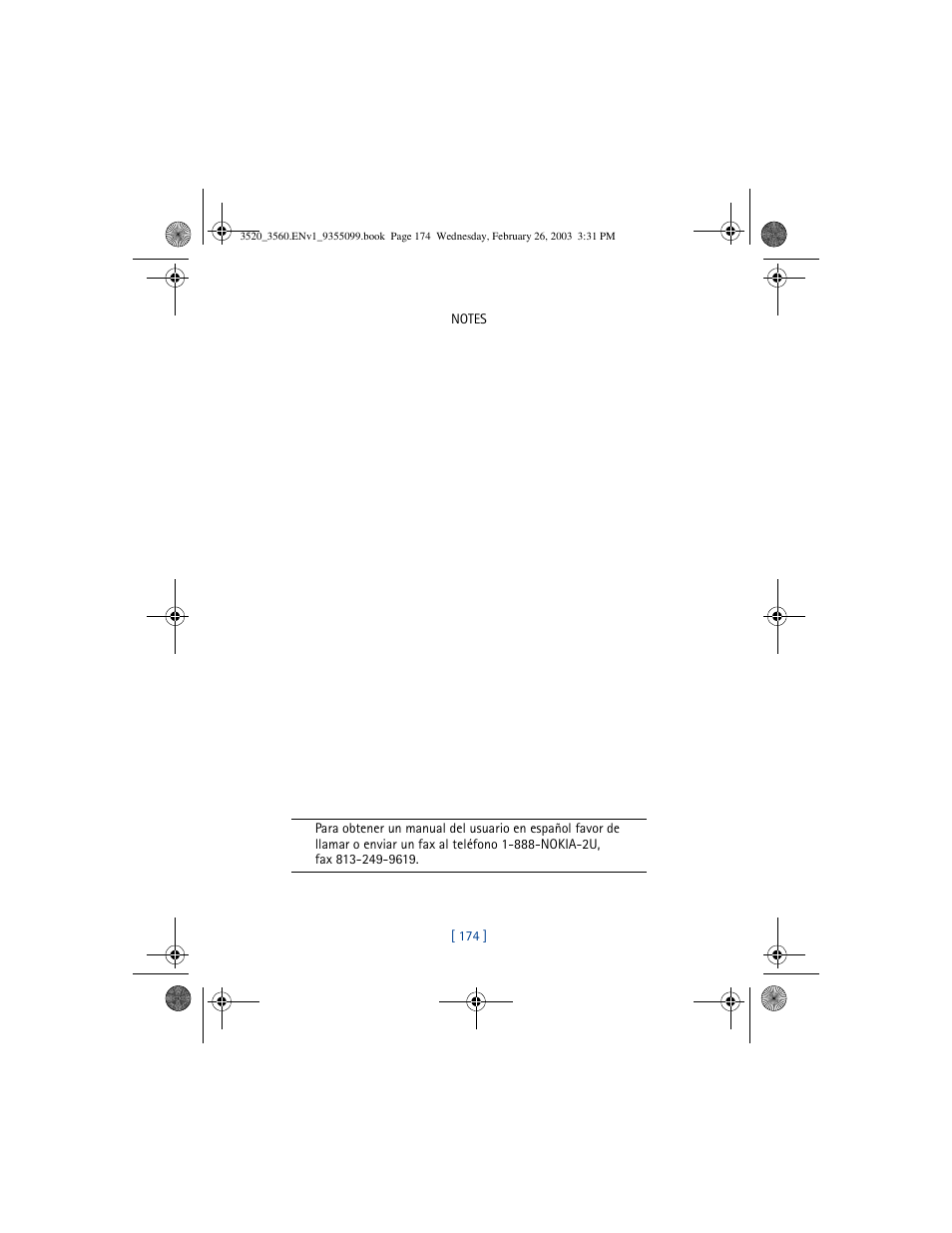 Nokia 3520 User Manual | Page 184 / 184