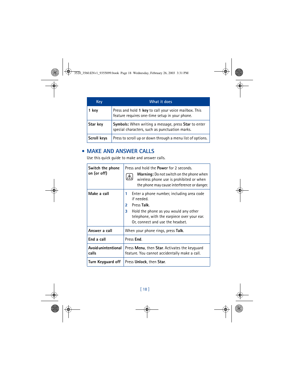 Make and answer calls | Nokia 3520 User Manual | Page 28 / 184