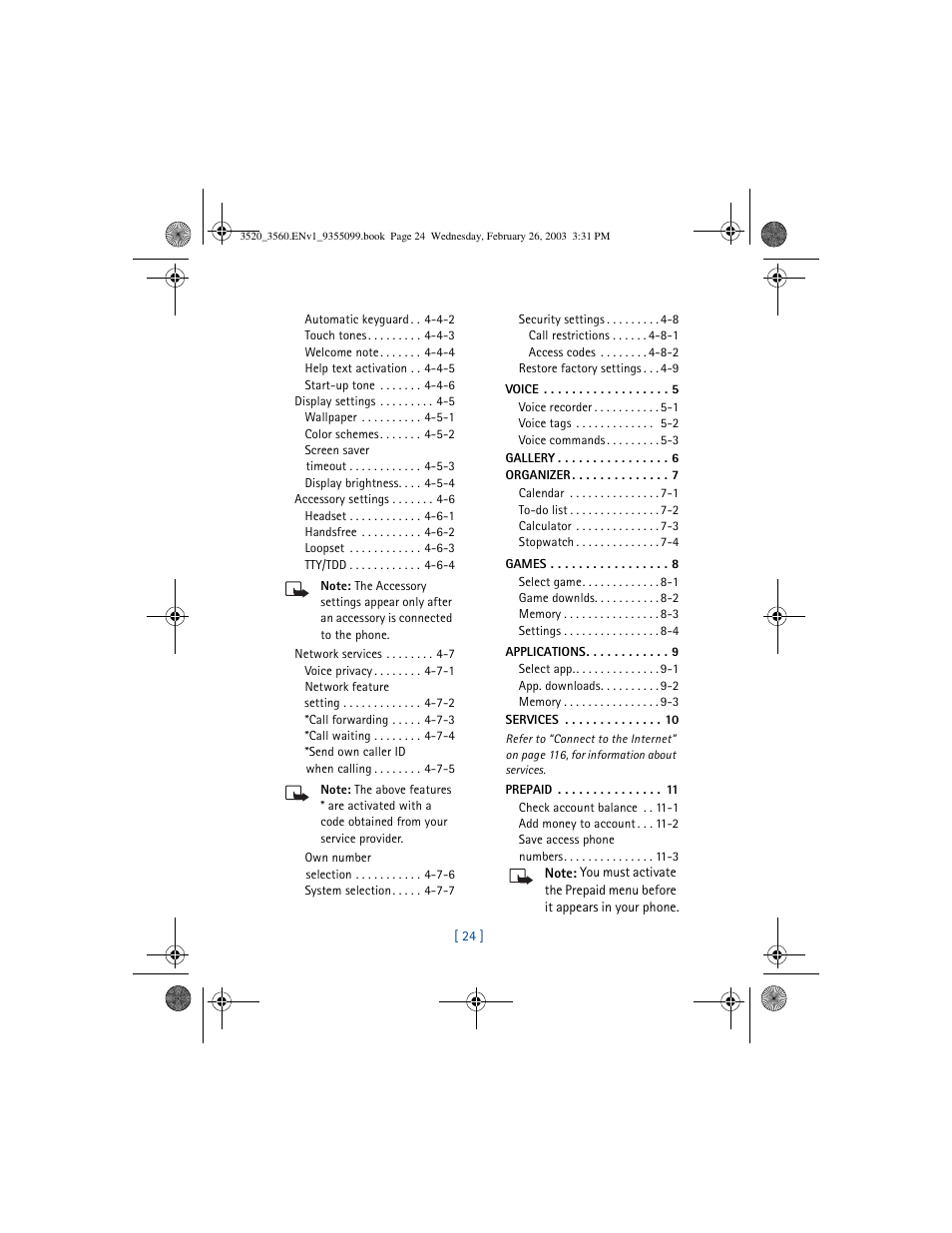 Nokia 3520 User Manual | Page 34 / 184