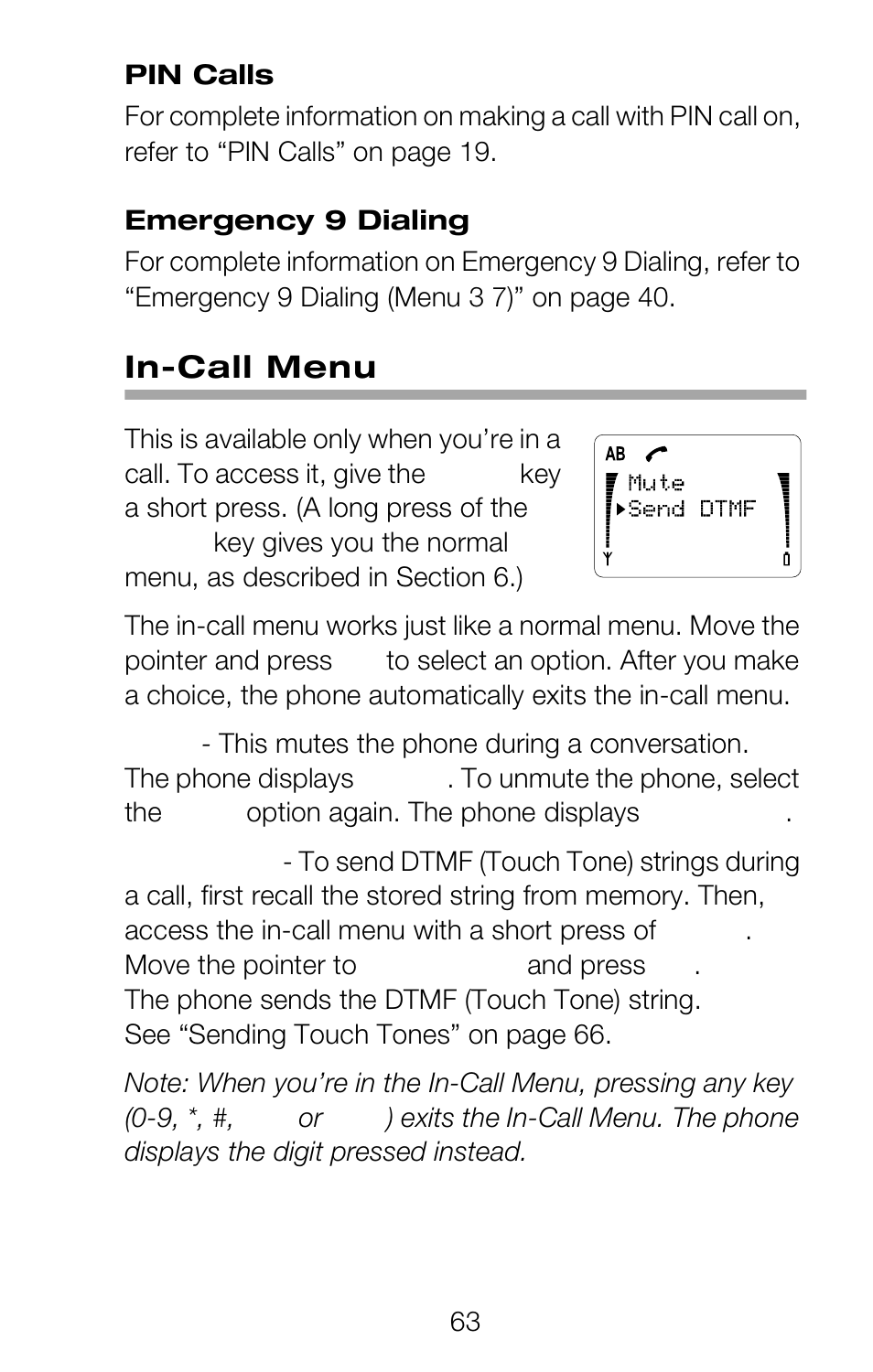 In-call menu | Nokia 252C User Manual | Page 70 / 103