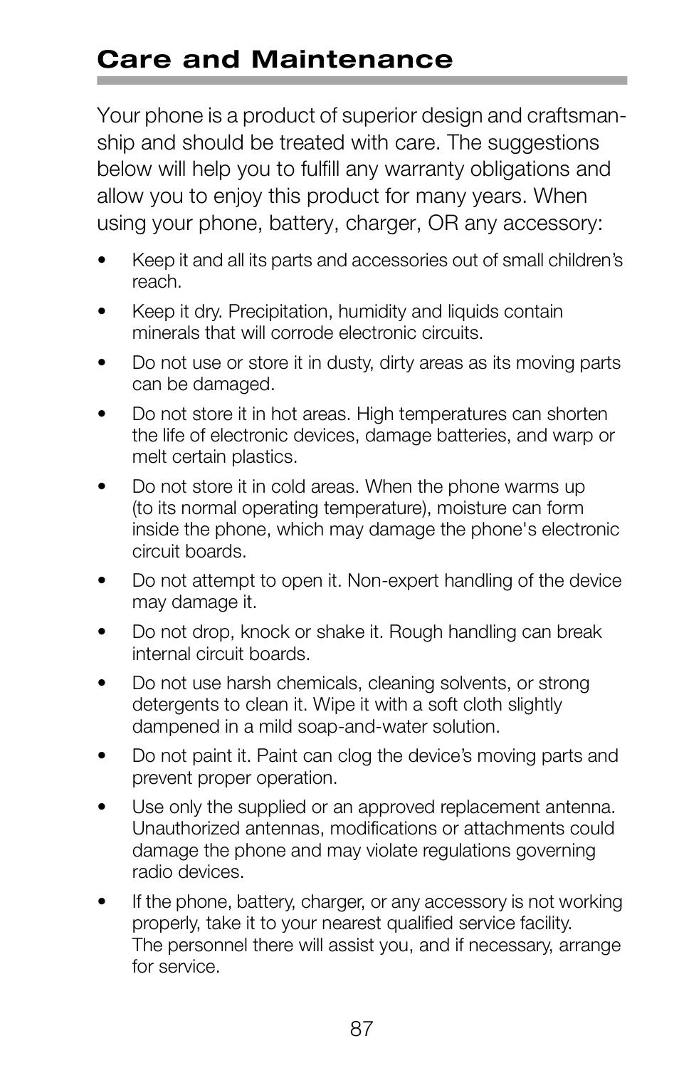 Care and maintenance | Nokia 252C User Manual | Page 94 / 103