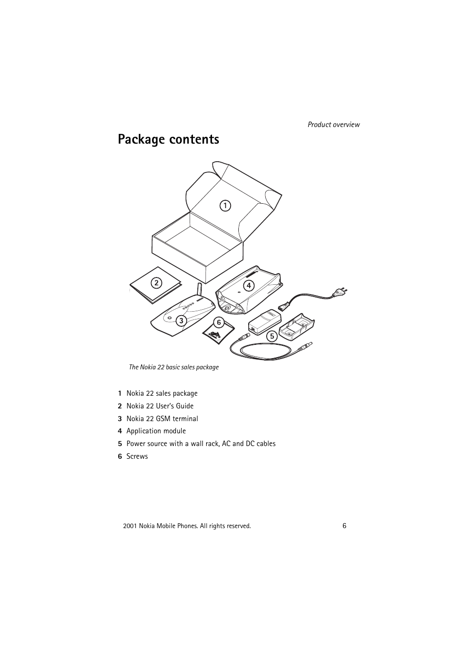 Package contents | Nokia 22 User Manual | Page 6 / 54