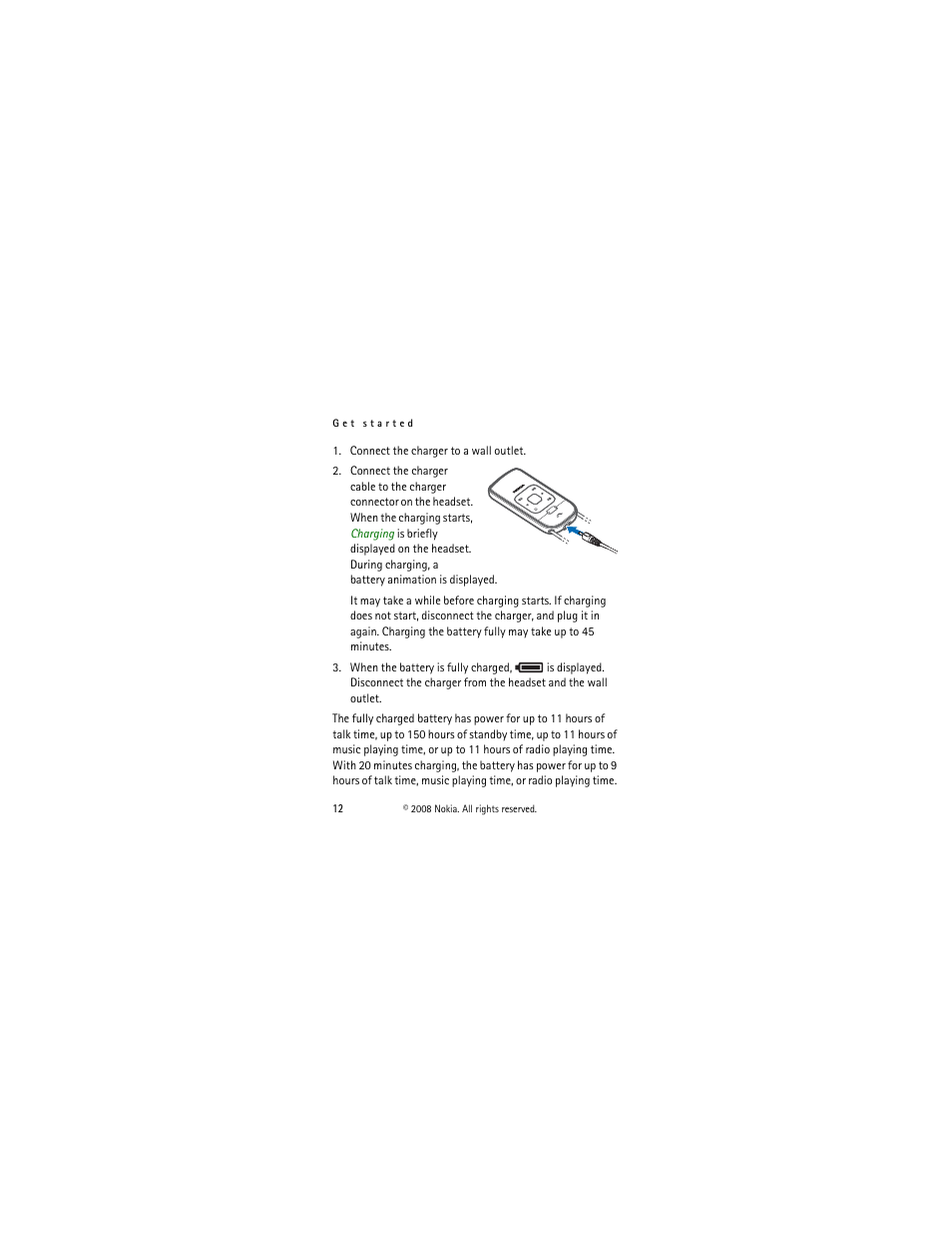 Nokia BH-903 User Manual | Page 12 / 38