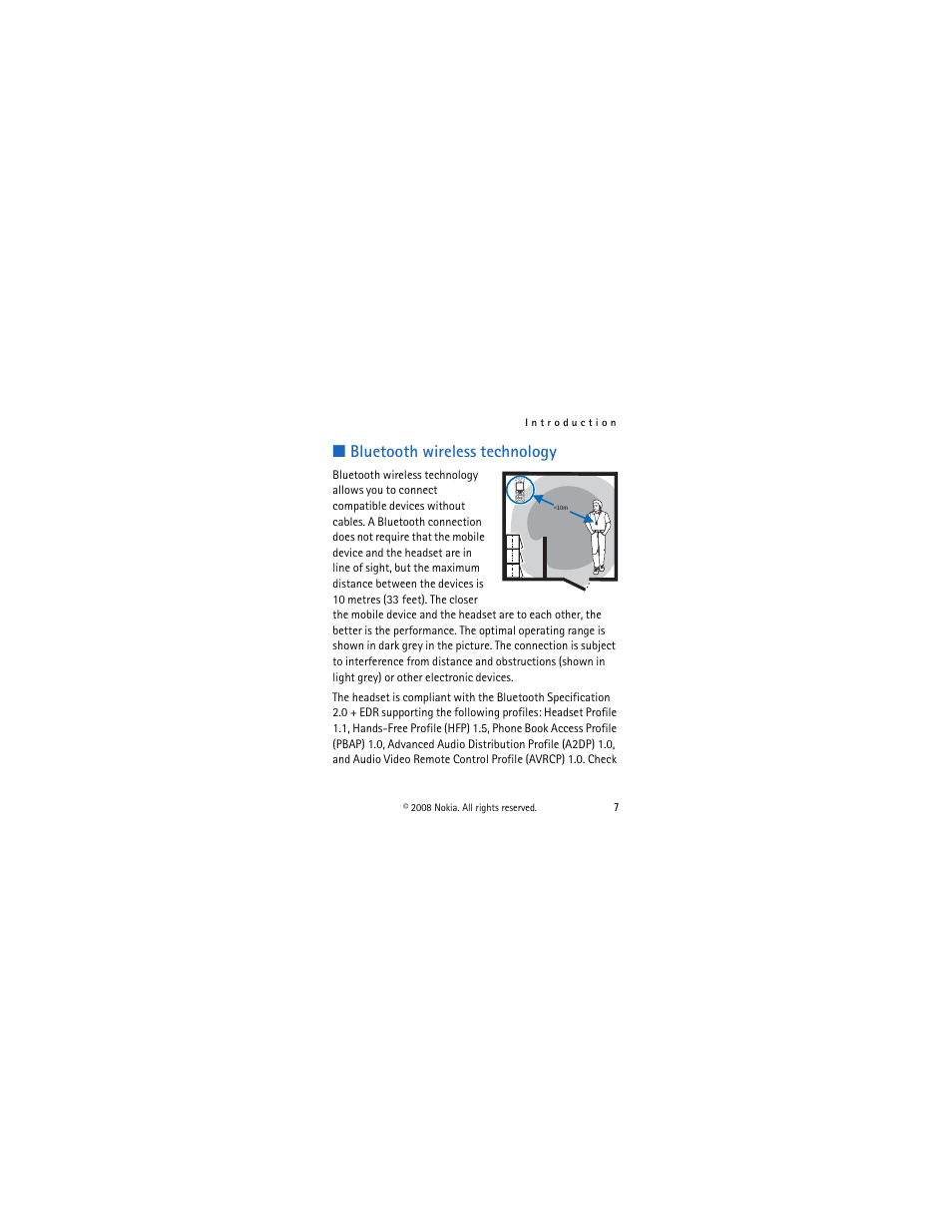 Bluetooth wireless technology | Nokia BH-903 User Manual | Page 7 / 38
