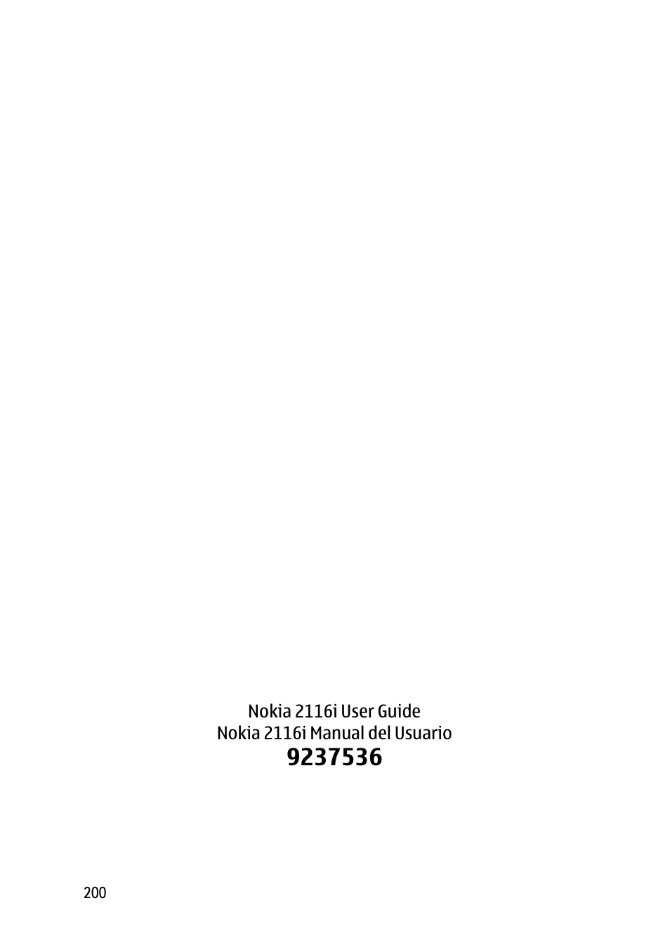 Nokia 2116i User Manual | Page 201 / 201
