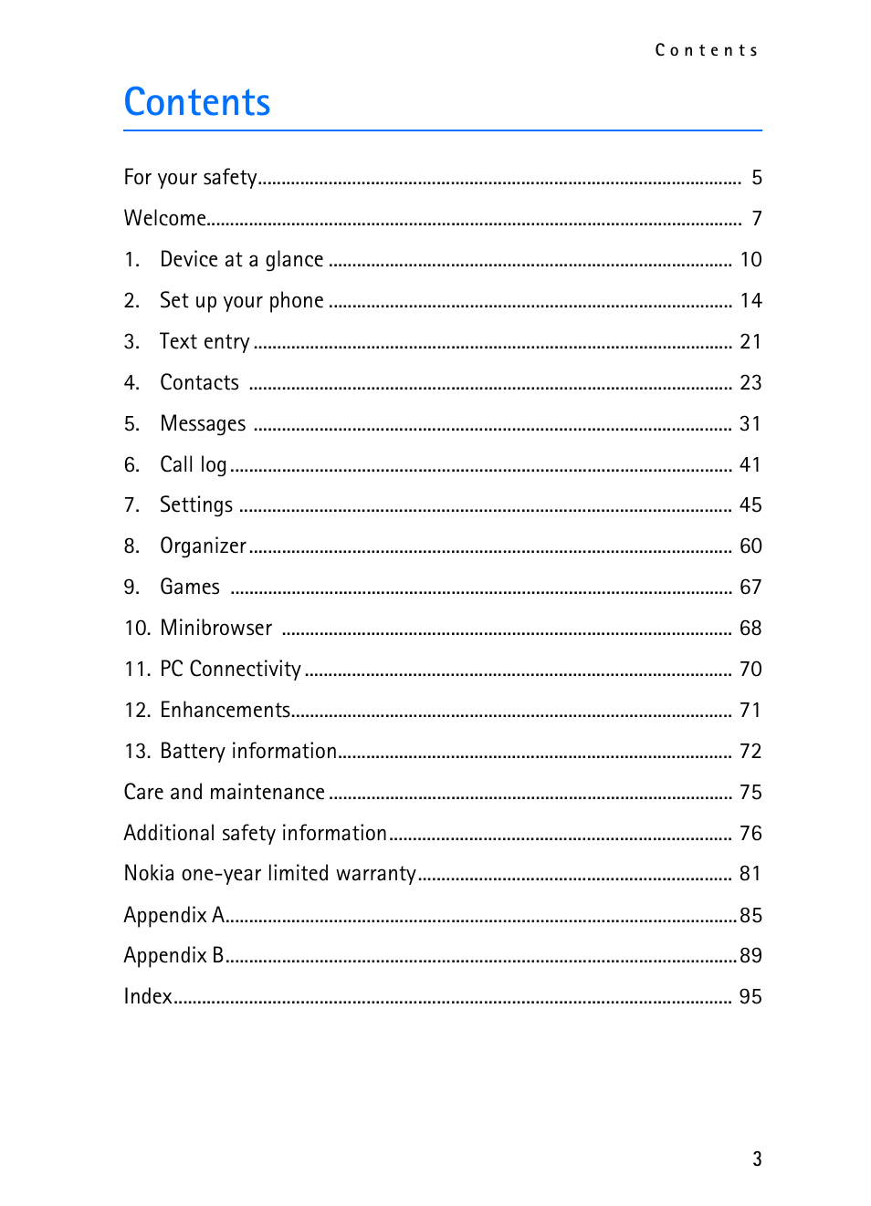 Nokia 2116i User Manual | Page 4 / 201