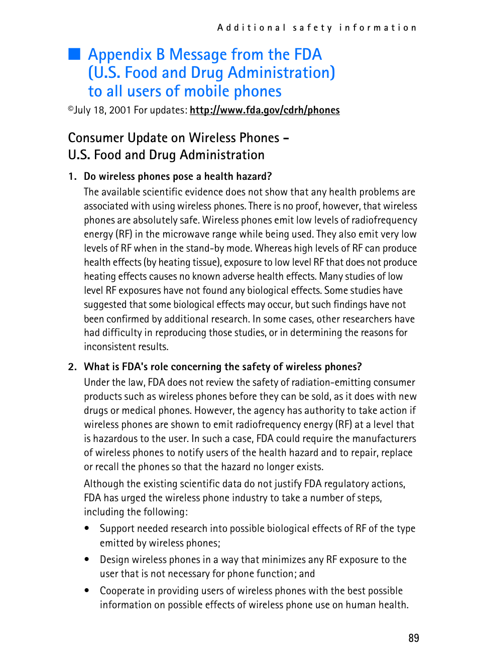 Appendix b | Nokia 2116i User Manual | Page 90 / 201