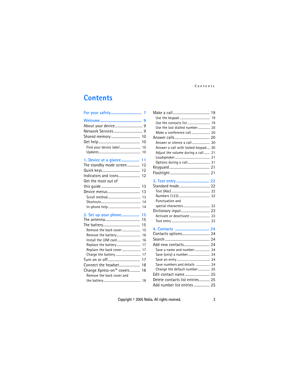 Nokia 2116 User Manual | Page 3 / 87