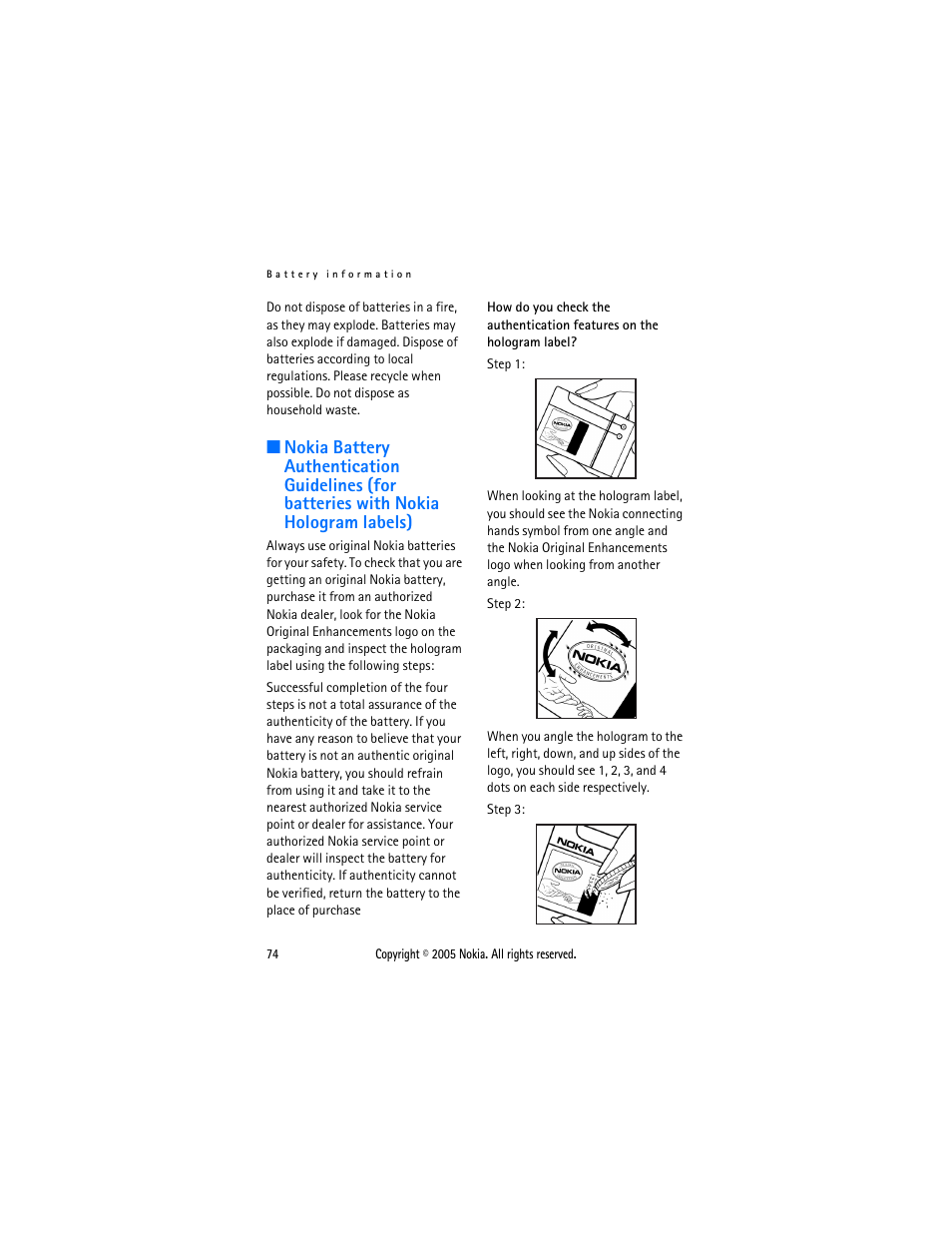 Nokia 2116 User Manual | Page 74 / 87